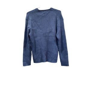 Gap Vintage Blue Cableknit Crochet Sweater
